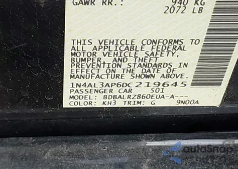 2013 Nissan Altima 2.5 S from USA, damaged, VIN 1N4AL3AP6DC219645